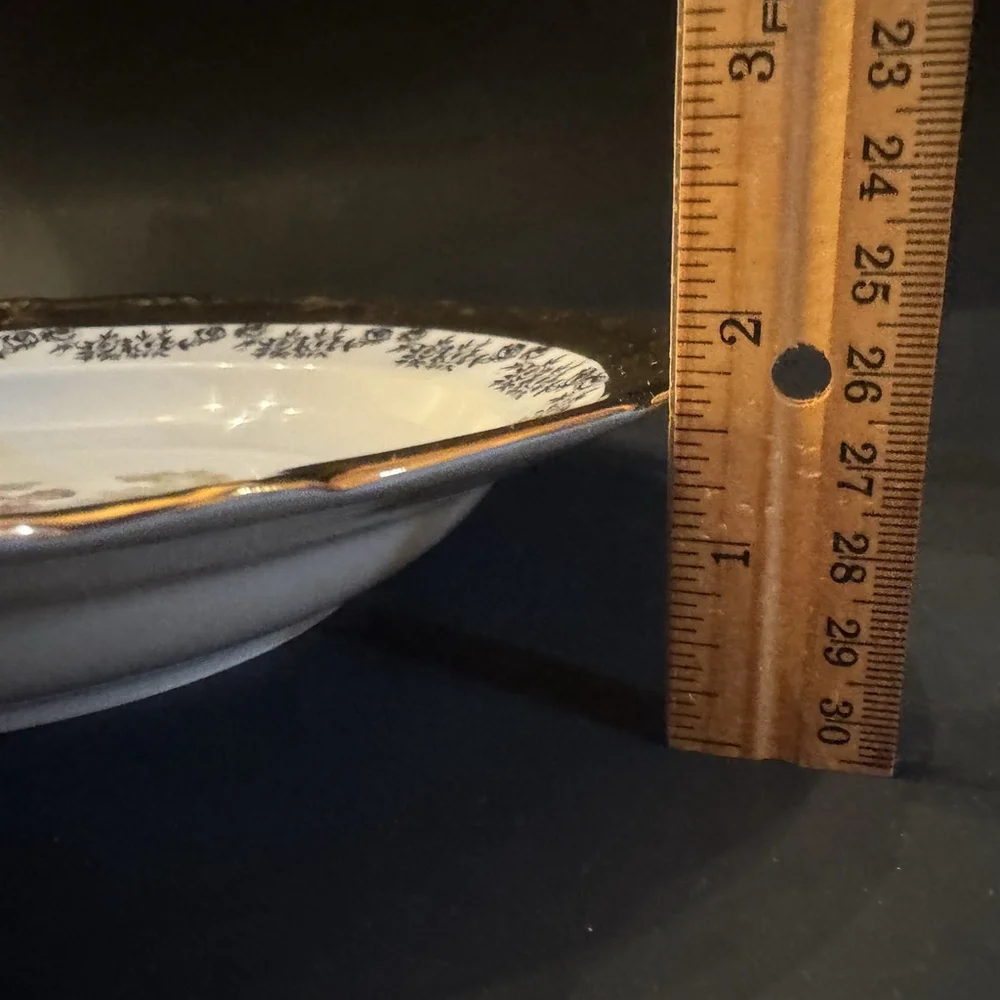 Vtg Bavaria Germany Heavy Gold Gilt FragonardStyle Plate Bowl 9.5” WalkingCouple